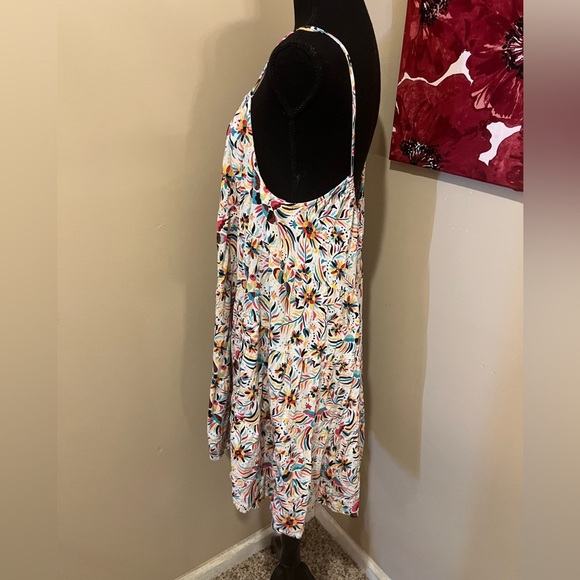 Ariat Colorful Floral & Aviary Spaghetti Strap A line Dress, size Large - Picture 3 of 8